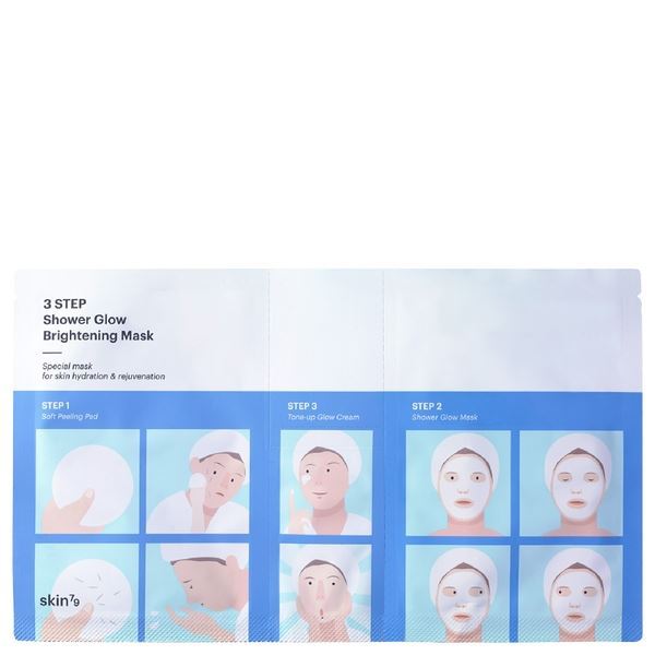Skin79  Face Care 3 Step Shower Glow Brightening Mask Трехэтапная осветляющая маска для использования в душе