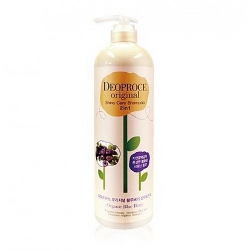 Deoproce Hair Care Original Shiny Care 2 in 1 Shampoo Blueberry Шампунь-бальзам 2 в 1 с черникой для блеска волос