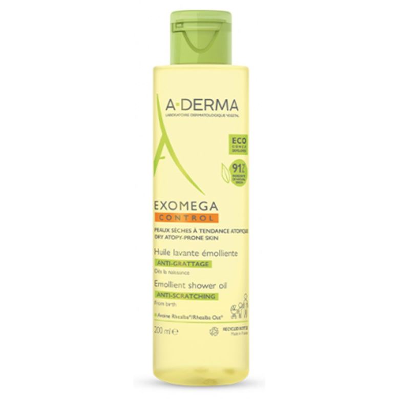 A-Derma Exomega Exomega Control Emollient Shower Oil Масло смягчающее очищающее для лица и тела