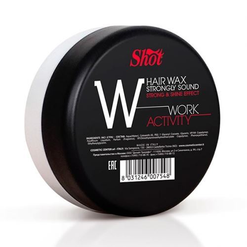 Shot Work Activity Hair Wax Strongly Sound Strong & Shine Effect Воск сильной фиксации и эффектом блеска