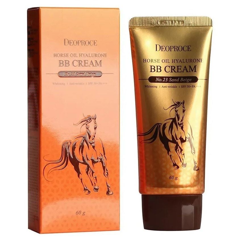 Deoproce Creams  Horce Oil Hyalurone ВВ Cream SPF50+PA+++ ББ крем для лица с гиалуроновой кислотой и лошадиным жиром
