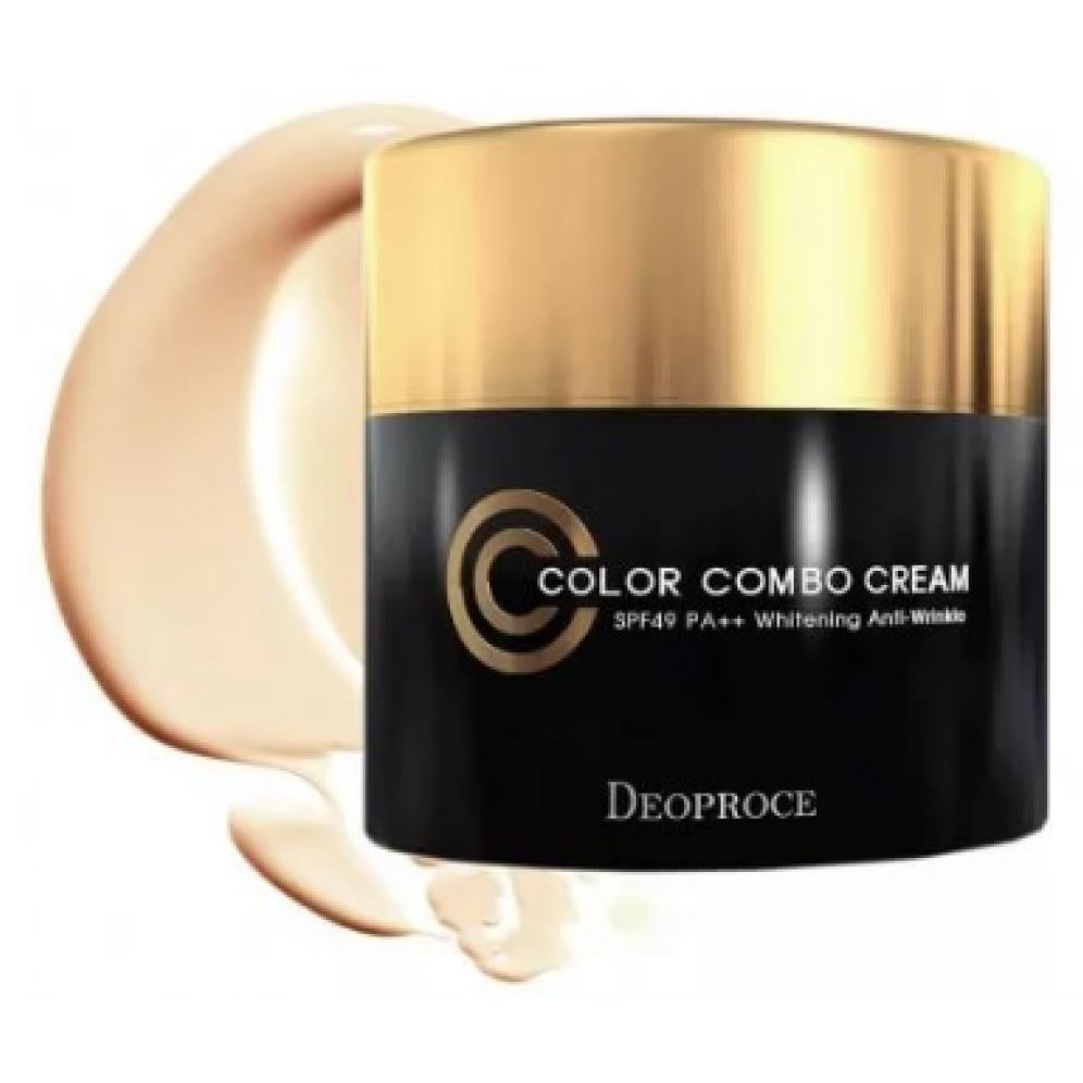 Deoproce Creams  Whitening & Anti-Wrinkle Color Combo Cream SPF49 PA++ СС крем с антивозрастным эффектом 5 в 1