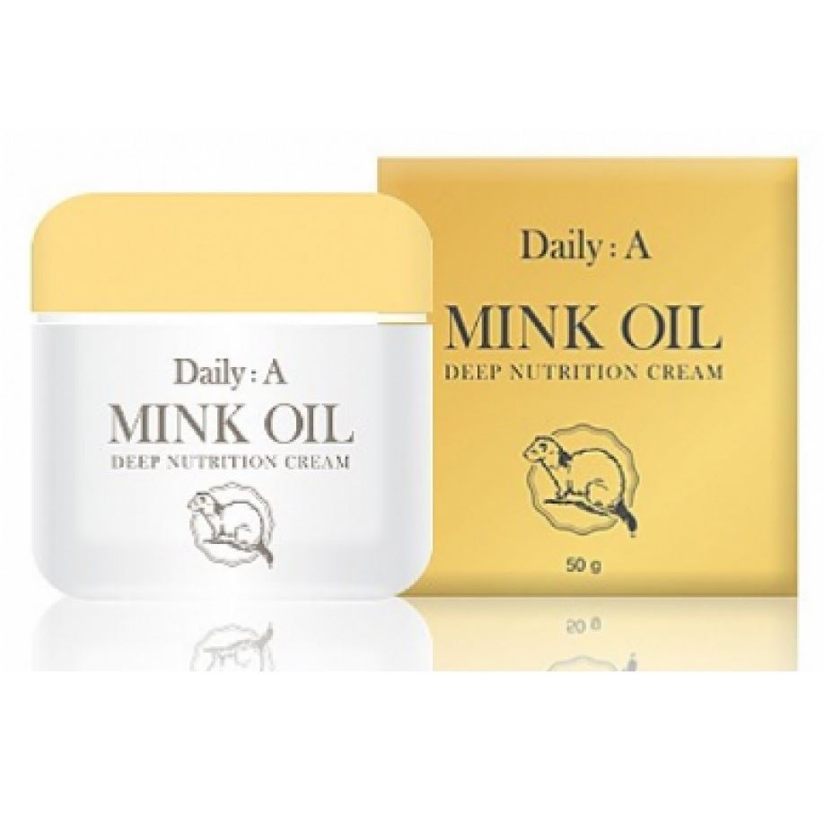 Deoproce Natural Skin Daily: A Mink Oil Deep Nutrition Cream Питательный крем для лица с маслом норки
