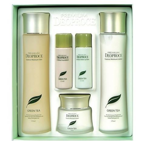 Deoproce Natural Skin Premium Green Tea Total Solution Skin Care 3 Set Набор для ухода за кожей лица "Зеленый чай"