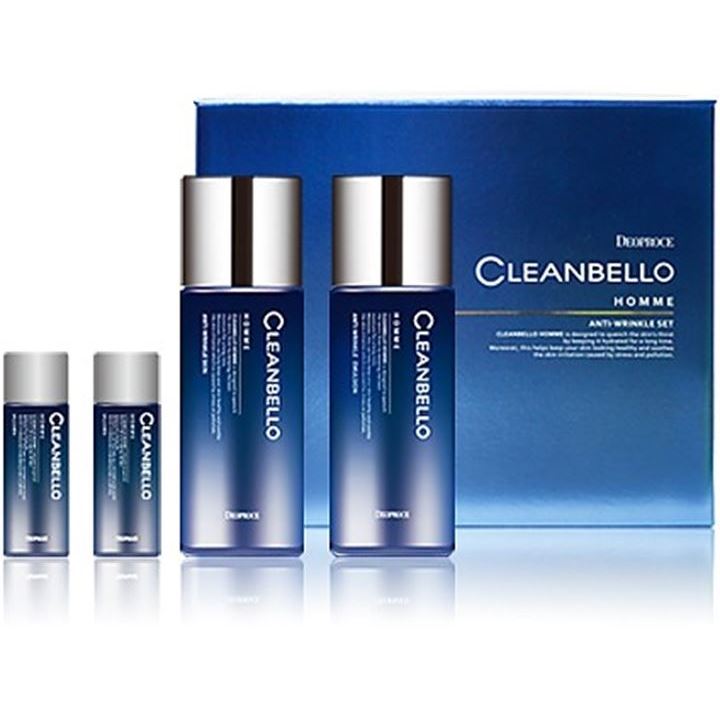 Deoproce Natural Skin Набор Cleanbello Homme Anti-Wrinkle Set Антивозрастной набор для мужчин