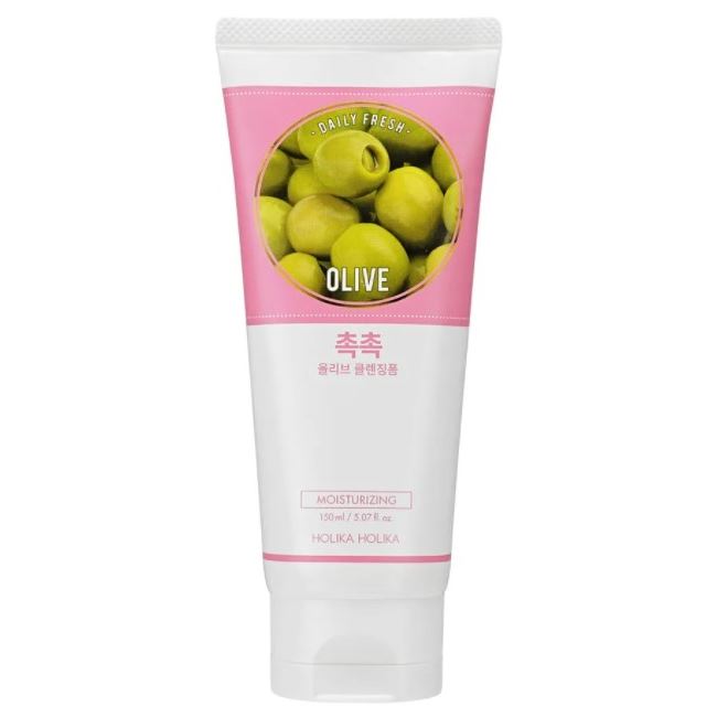 Holika Holika Cleansing Daily Fresh Olive Cleansing Foam Очищающая пенка для увлажнения кожи лица с экстрактом оливы