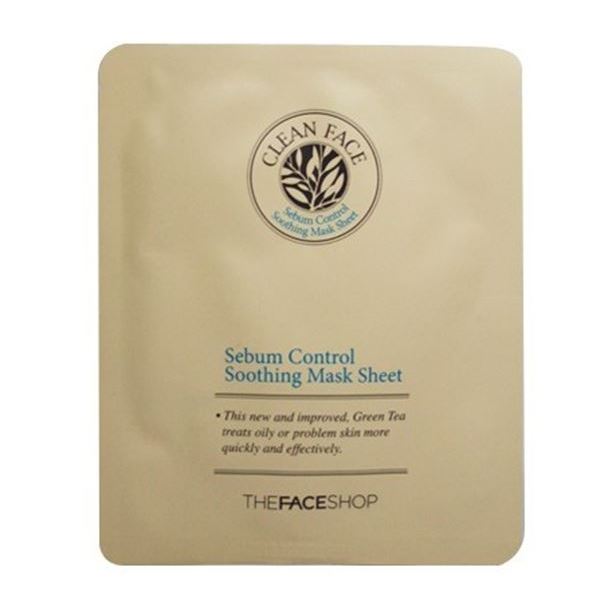 The Face Shop Face Masks Clean Face Sebum Control Soofing Mask Sheet Маска для проблемной кожи лица