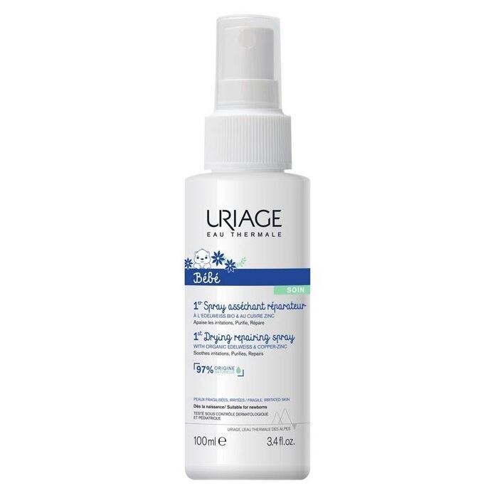 Uriage Gamme Bebes Bebe 1st Drying Repairing Spray SOIN Первый подсушивающий восстанавливающий спрей