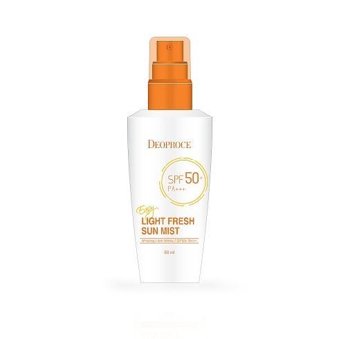 Deoproce Natural Skin Easy Light Fresh Sum Mist SPF50+/PA+++ Мист для лица и тела солнцезащитный