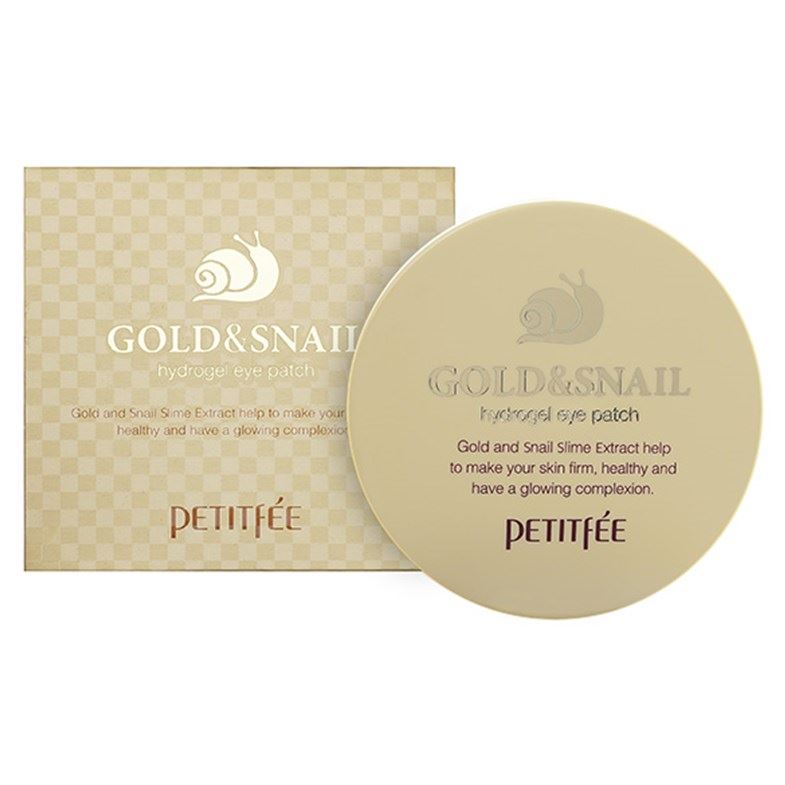 Petitfee Face Care Gold & Snail Eye Patch Патчи для глаз гидрогелевые с золотом и экстрактом улитки 