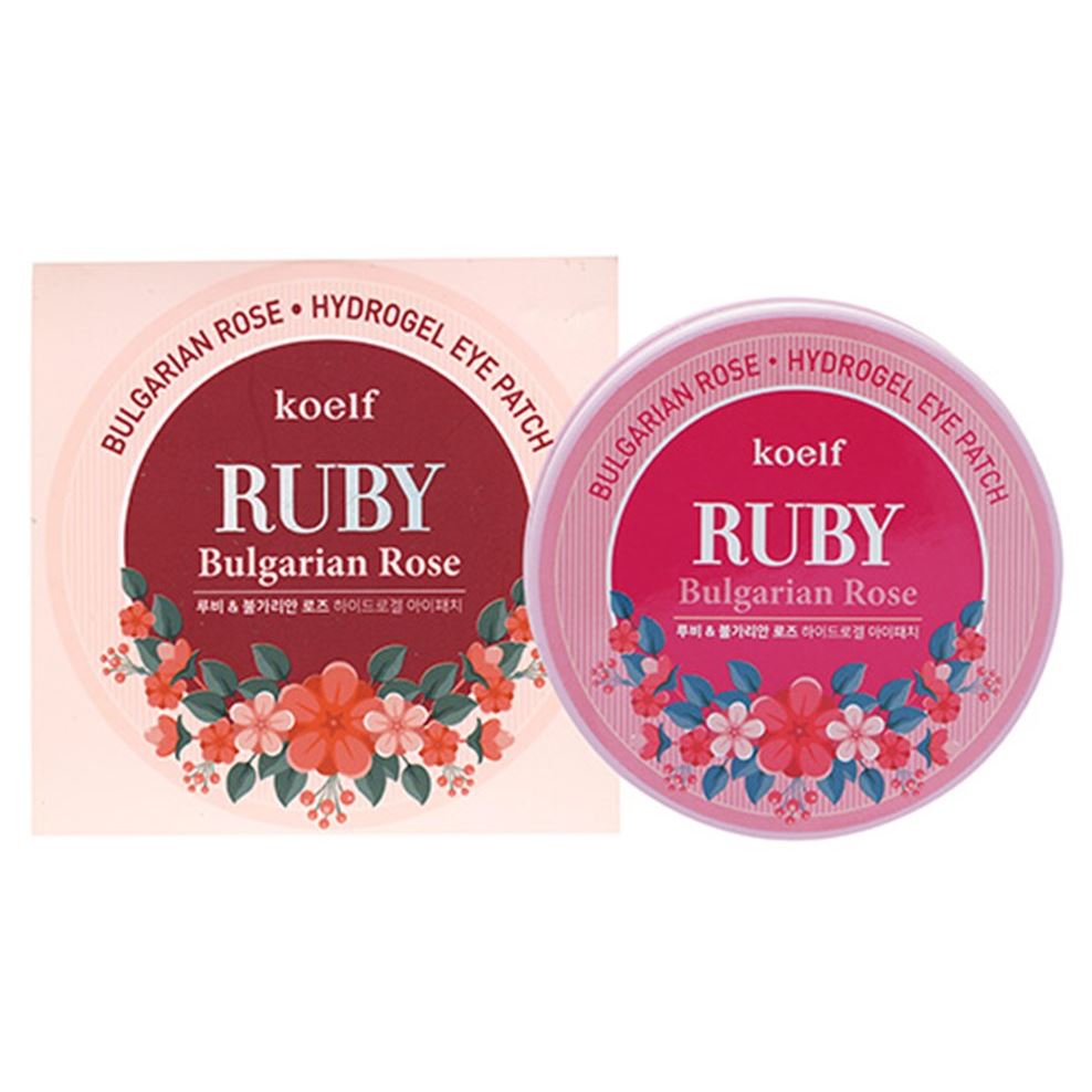 Petitfee Face Care Koelf Ruby & Bulgarian Rose Eye Patch Патчи для глаз гидрогелевые с маслом болгарской розы 