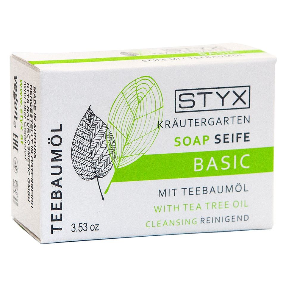 STYX Гели и Мыло Krautergarten Мыло Чайное Дерево Мыло натуральное косметическое антибактериальное для проблемной кожи Чайное Дерево