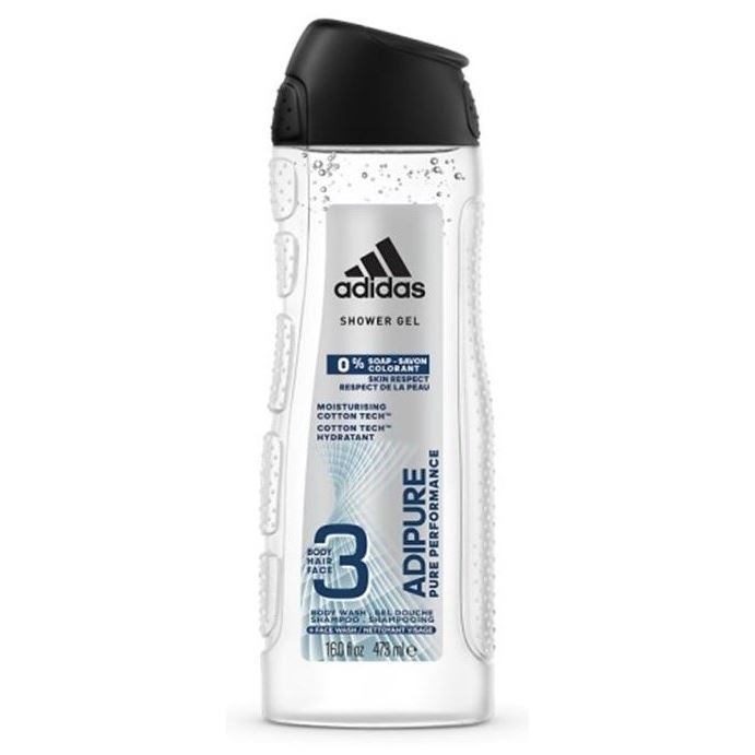 Adidas Fragrance Shower Gel Adipure Pure Performance 3 in 1 Гель для душа мужской 3 в 1