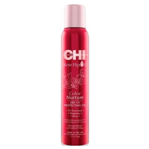 CHI Rose Hip Oil Rose Hip Oil Color Nurture Dry UV Protecting Oil Финишное масло для волос с экстрактом шиповника и защитой от УФ-излучения