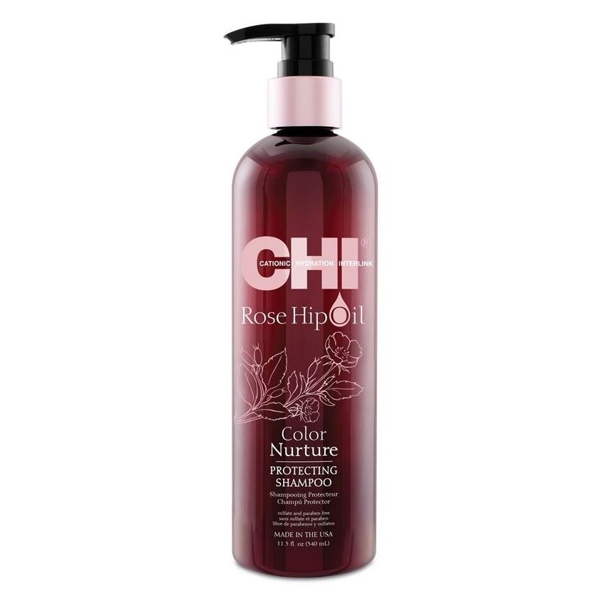 CHI Rose Hip Oil Rose Hip Oil Color Nurture Protecting Shampoo Шампунь с маслом шиповника