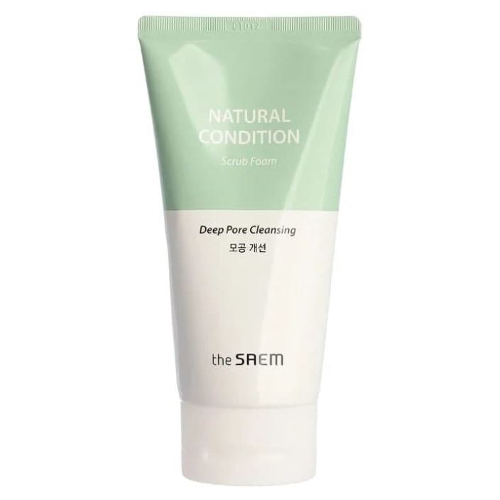 The Saem Face Care Natural Condition Scrub Foam (Deep Pore Cleansing) Пенка-скраб для лица, для жирной и проблемной кожи
