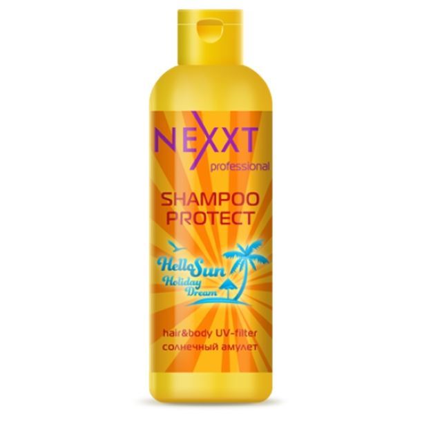 Nexprof (Nexxt Professional) Sun Hello Shampoo Protect Hair & Body UV-Filter Солнечный амулет. Шампунь увлажнение и защита от солнца с УФ-фильтром