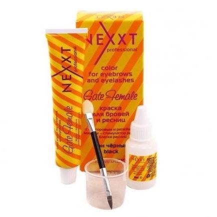 Nexprof (Nexxt Professional) Coloring Hair Color Cream For Eyebrows and Eyelashes Gate Female Set Набор для окрашивания бровей и ресниц 