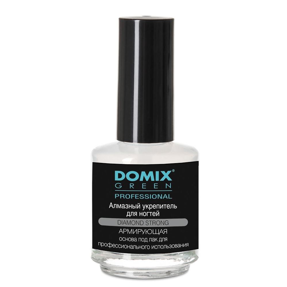 Domix Green Professional Nail Care Diamond Strong  Алмазный укрепитель для ногтей. Армирующая основа под лак для профессионального использования