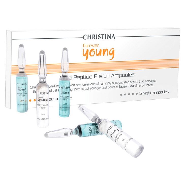 Christina Forever Young Young Multi-Peptide Fusion Ampoules For Eye, Neck & Decolletade Area Ампулы с сывороткой для омоложения кожи - дневные и ночные