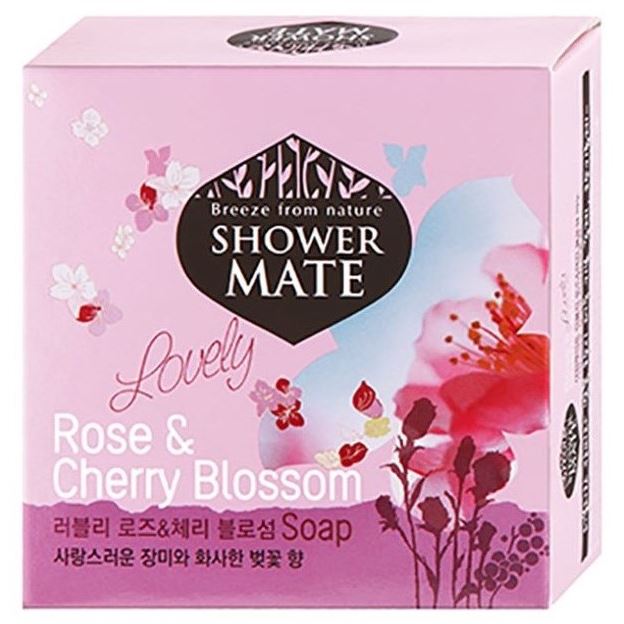 KeraSys Body Care Shower Mate Soap Rose & Cherry Blossom  Мыло косметическое "Роза и Вишневый цвет"