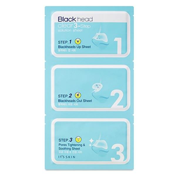 It s Skin Clear Skin Blackhead Clear 3-Step Solution Sheet Трёхступенчатая система против чёрных точек