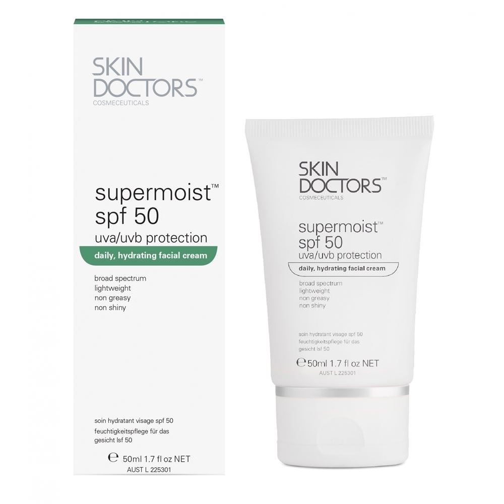 Skin Doctors Anti-aging Means Supermoist SPF 50 Daily Hydrating Facial Cream Увлажняющий солнцезащитный крем для лица