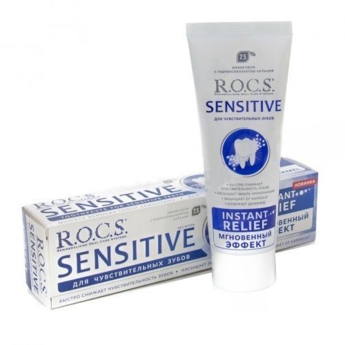 R.O.C.S. Adult Sensitive Instant Relief Зубная паста Sensitive Мгновенные эффект