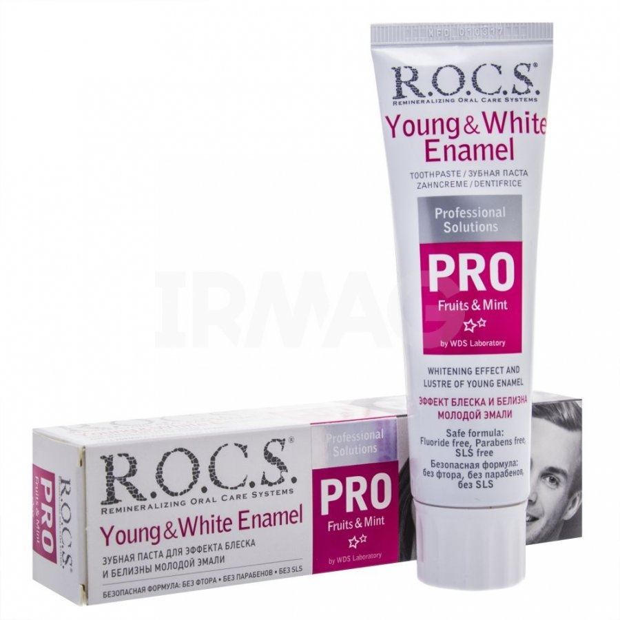 R.O.C.S. Pro Young & Whine Enamel  Зубная паста для эффекта блеска и белизны молодой эмали