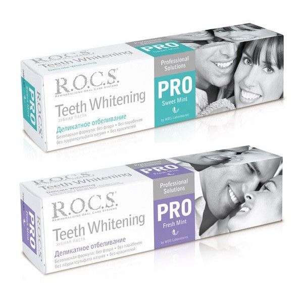 R.O.C.S. Pro Teeth Whitening  Отбеливающая зубная паста Деликатное отбеливание 