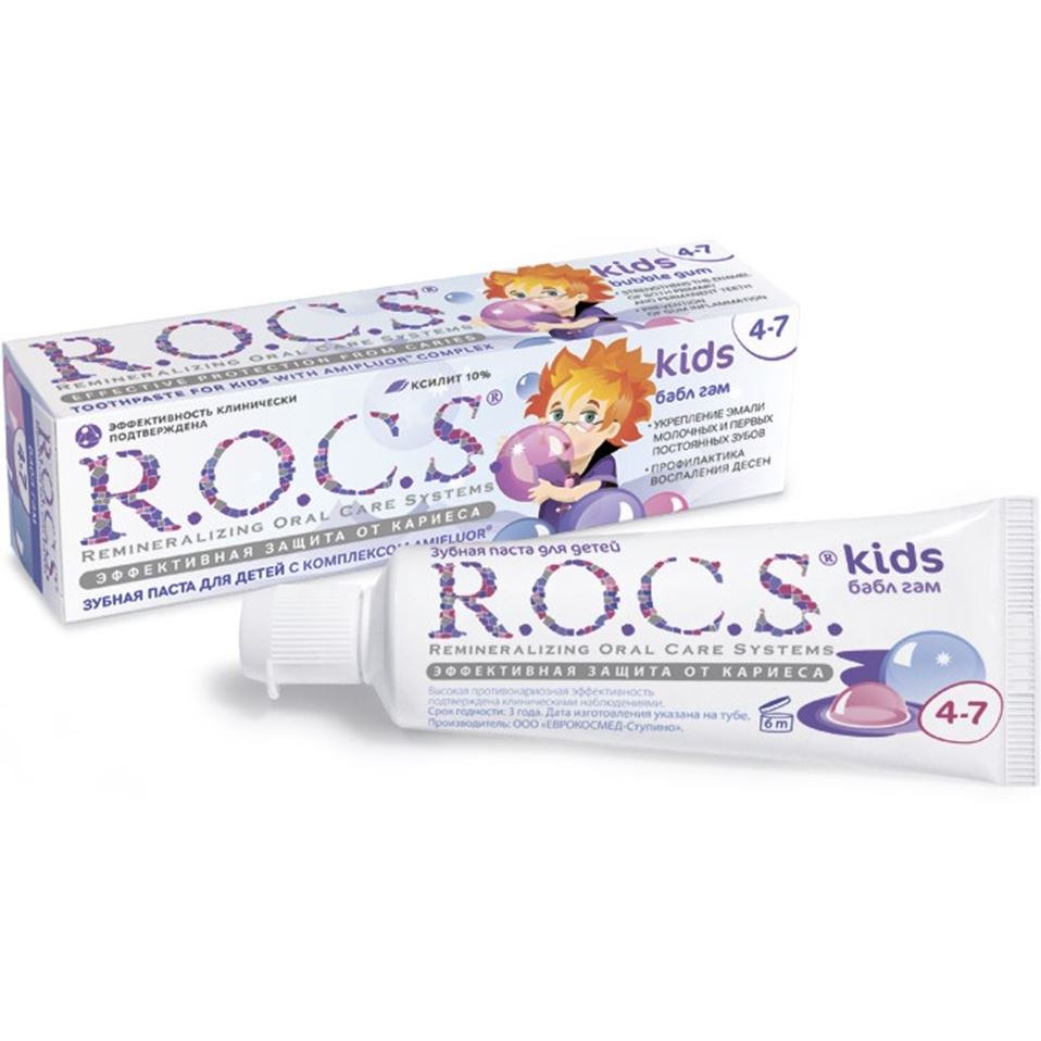 R.O.C.S. Kids Kids Bubble Gum Зубная паста для детей Бабл Гам