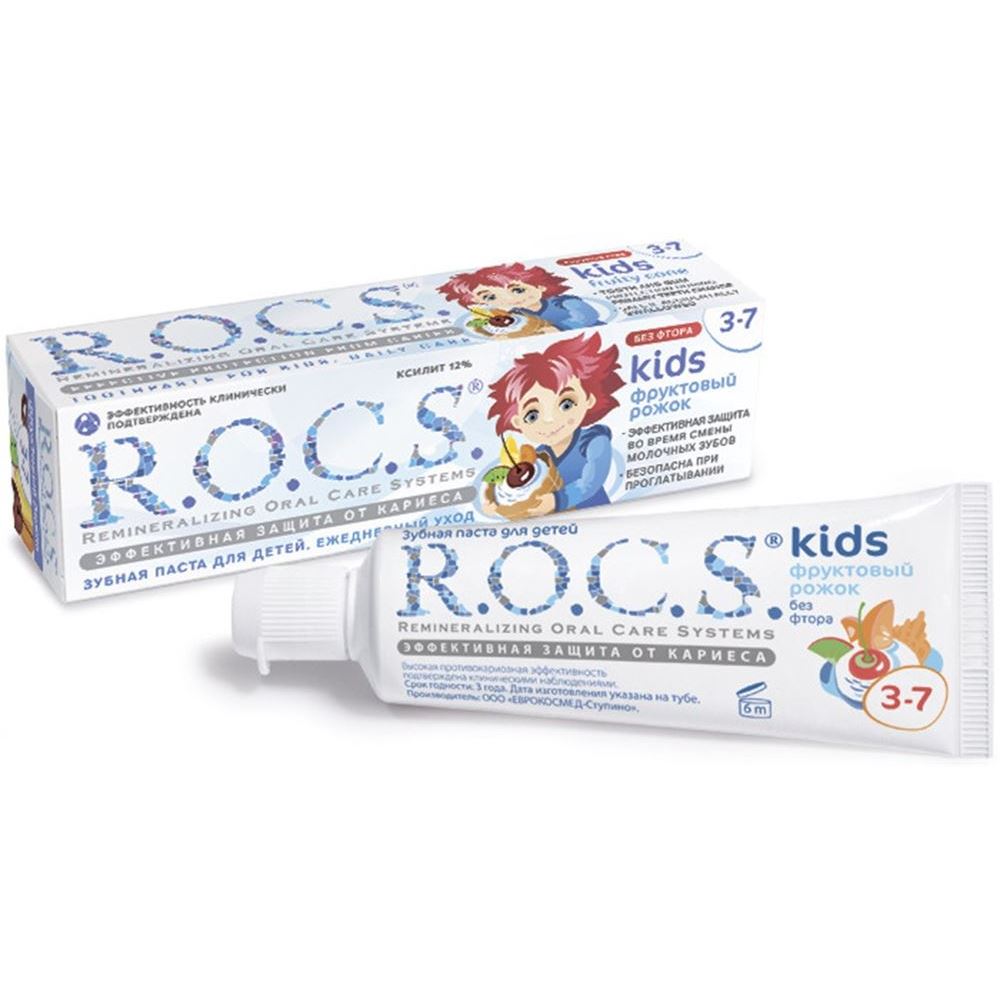 R.O.C.S. Kids Kids Fruity Cone Fluoride-Free Зубная паста для детей Фруктовый рожок без фтора