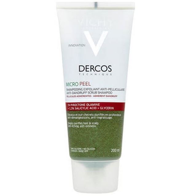VICHY Dercos Micro Peel Anti-Dandruff Scrub Shampoo Шампунь-пилинг интенсивный против перхоти, зуда и дискомфорта кожи головы