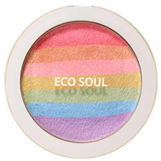 The Saem Eco  Soul Prism Blusher Румяна-хайлайтер компактные