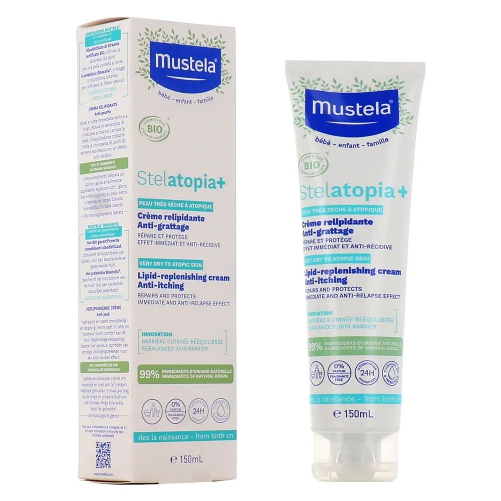 Mustela Dermo-Pediatrics StelAtopia+ Крем для восстановления липидов StelAtopia+ Lipid-Replenishing Cream