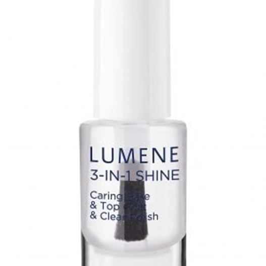 Lumene Nail Polish Gloss & Care 3 In 1 Shine Caring Base & Top Coat & Clear  Средство для ногтей 3 в 1: ухаживающая основа, закрепляющее покрытие и сияющий блеск