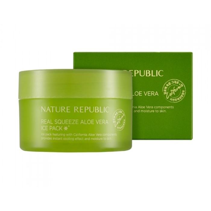 Nature Republic Skin Care Real Squeeze Aloe Vera Ice Pack Охлаждающая маска с экстрактом Алоэ Вера 