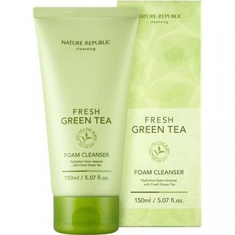 Nature Republic Cleanse Fresh Green Tea Foam Cleanser Пенка для умывания освежающая с экстрактом зеленого чая