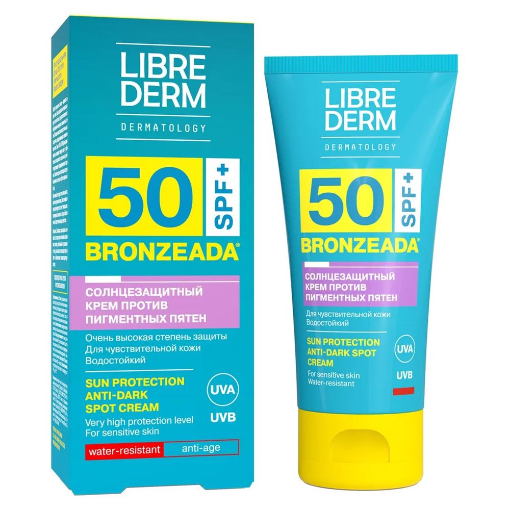 Librederm Солнцезащитные средства Bronzeada Sun Protection Anti-Dark Spot Cream SPF 50 Солнцезащитный крем для лица против пигментных пятен SPF 50