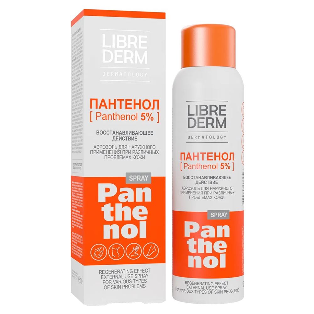 Librederm Пантенол Spray Panthenol 5% Спрей Пантенол 5% Восстанавливающее действие