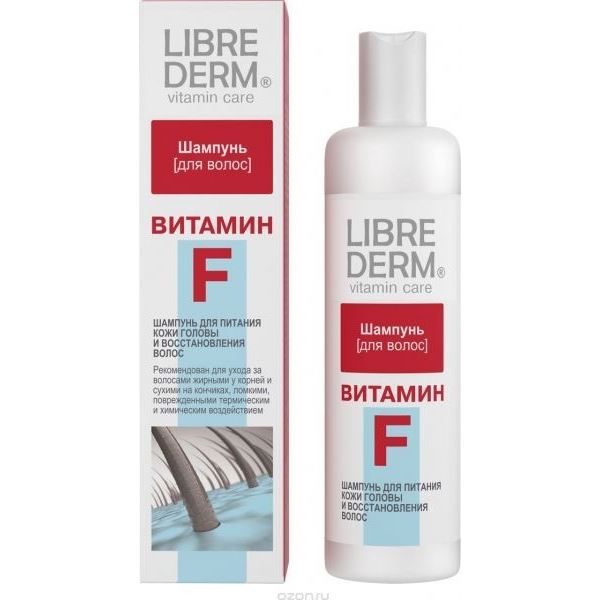 Librederm Витамин F Витамин F Шампунь для волос Шампунь для питания кожи головы и восстановления волос