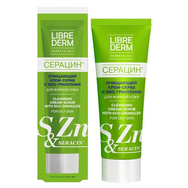 Librederm Серацин Cleansing Cream-Scrub With Eco-Granules For Oily Skin Очищающий крем-скраб с эко-гранулами для жирной кожи