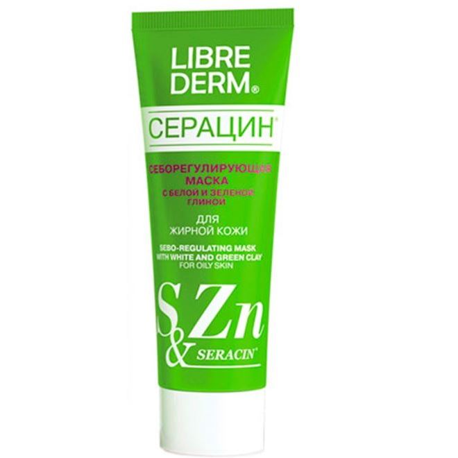 Librederm Серацин Sebo-Regulating Mask With White And Green Clay For Oily Skin Себо-регулирующая маска с белой и зеленой глиной для жирной кожи