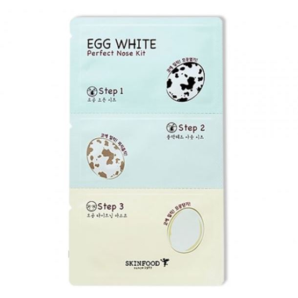 SkinFood Cleansing Egg White Perfect Nose Kit Трухступенчатая система для очищения кожи носа