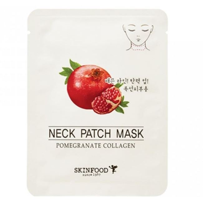 SkinFood Face Care Pomegranate Collagen Neck Patch Mask Маска для шеи антивозрастная с экстрактом граната