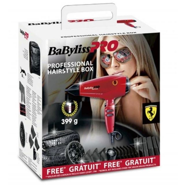 BaByliss Фены P1035E/BAB7000IRE Rapido Red Professional Hairstyle Box  Набор: фен 2200 Вт красный, аксессуары