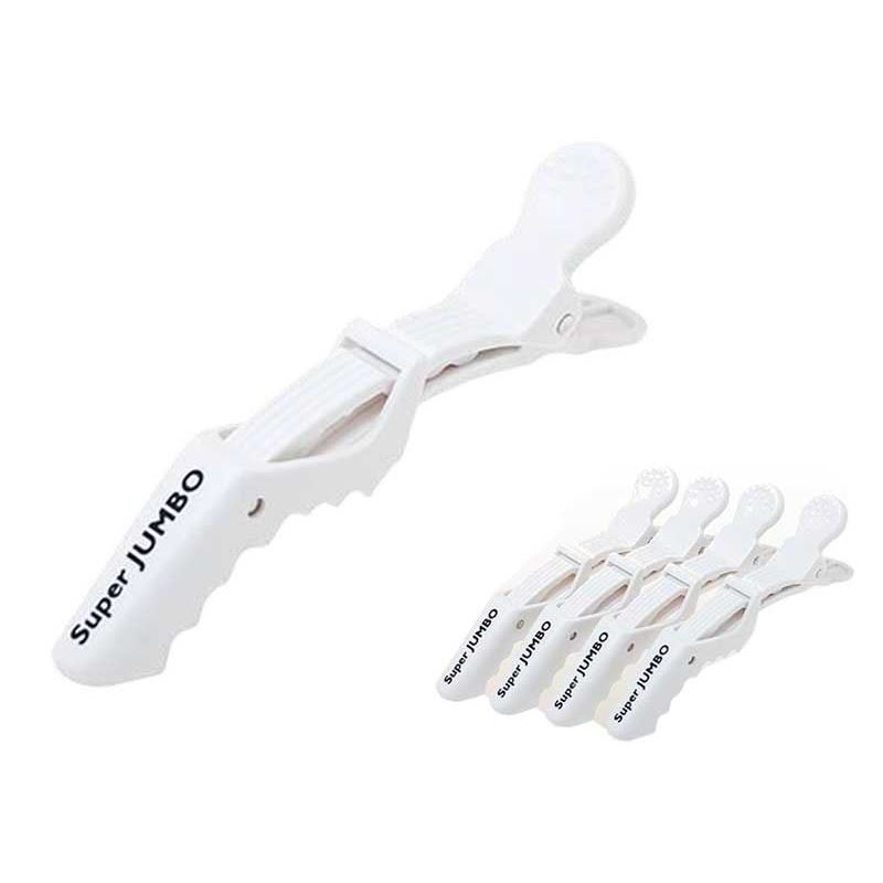 Harizma Professional Аксессуары h10986-01 Super Jumbo Зажимы пластиковые усиленные, белые Зажимы пластиковые усиленные 4 шт, белые