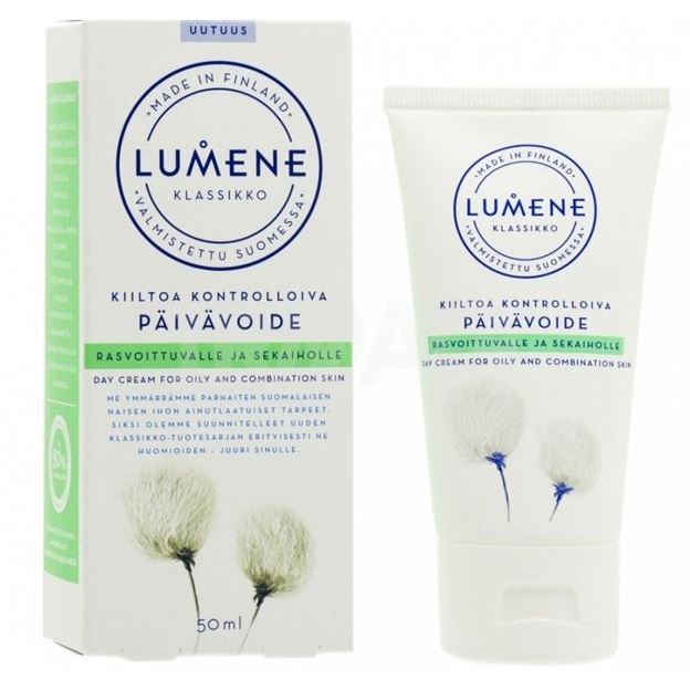 Lumene Klassikko Day Cream For Oily And Combination Skin Дневной крем для жирной и комбинированной кожи «Контроль жирного блеска».