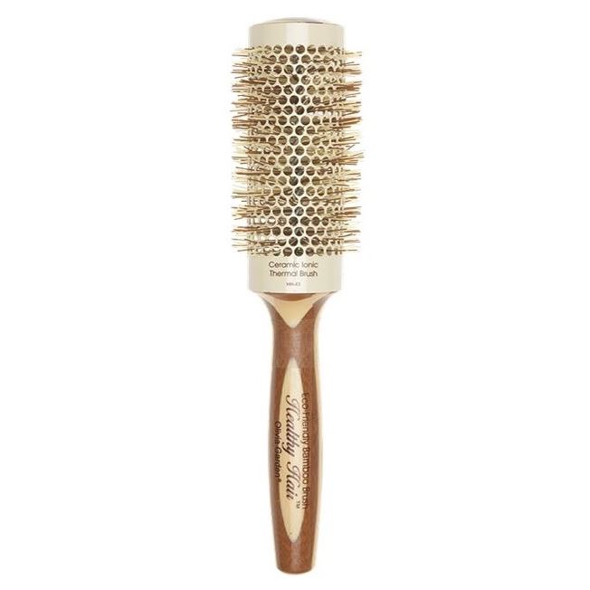 Olivia Garden Брашинги для волос OGBHHT43 Healthy Hair Ceramic Ionic Thermal Brash Термобрашинг для волос  Термобрашинг для волос керамический бамбуковый 43 мм
