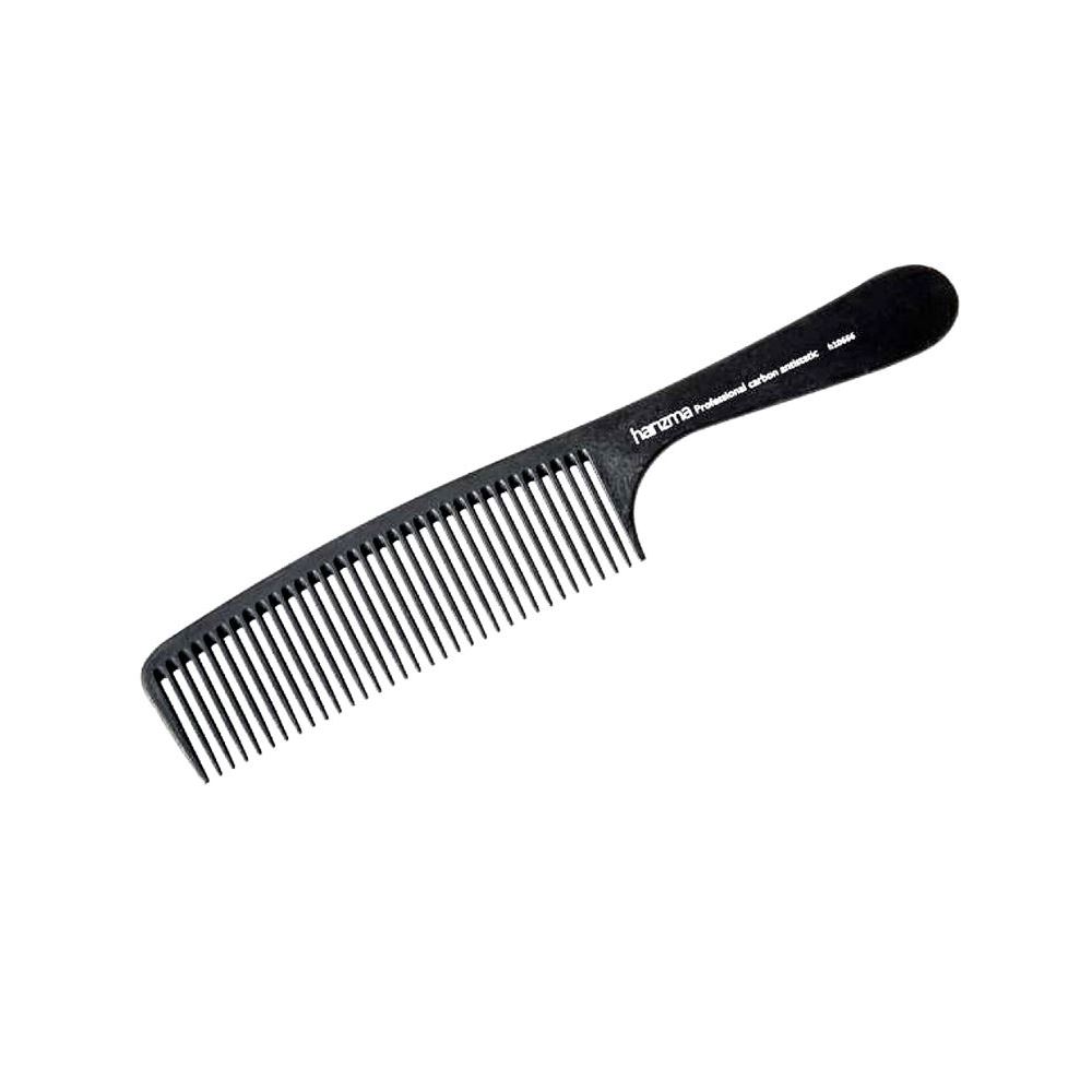 Harizma Professional Щетки и расчески для волос h10666 Carbon Antistatic Расческа с ручкой 19.5 см Расческа с ручкой карбон 19.5 см
